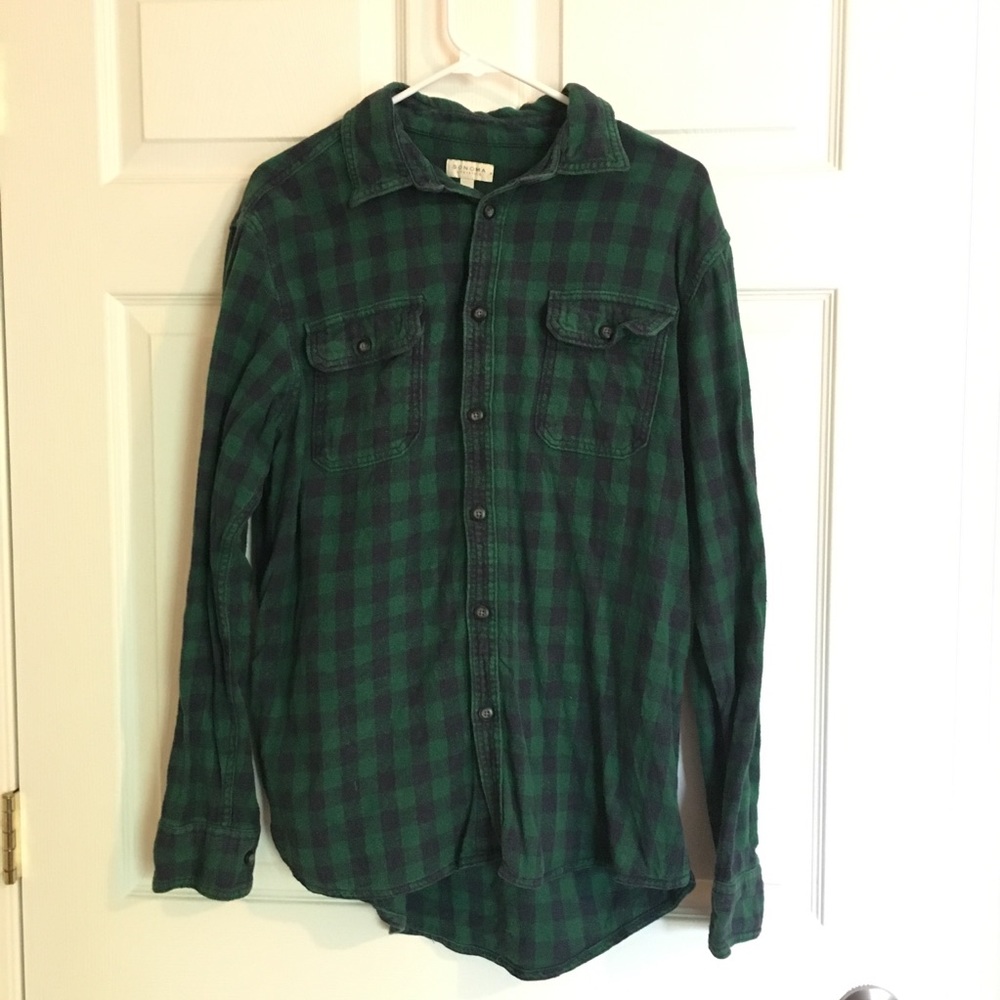 Men’s Sonoma Life + Style Green Plaid Flannel